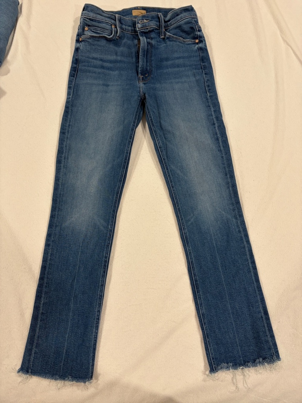 MOTHER Men's Slim Straight Jeans in Medium Blue